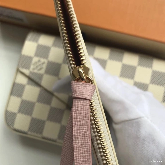 Frstbag ru Vuitton Pochette N63106 Louis Felicie Bag Damier 0731